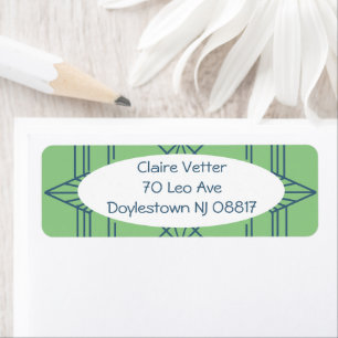 Etiqueta Diamantes y plazas Art Deco