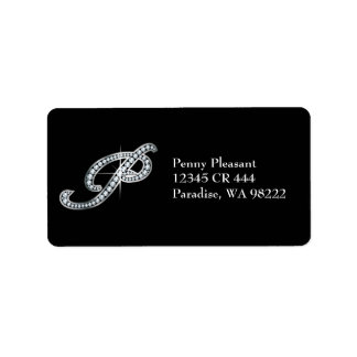 Etiqueta "Diamond Bling" de guión P
