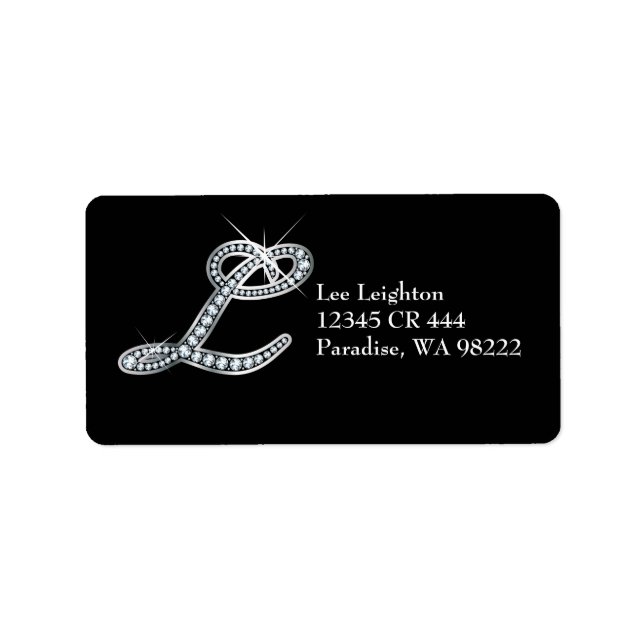 Etiqueta "Diamond Bling" de L Script (Frente)