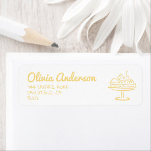 Etiqueta Dibujo De Un Bollo En El Baby Shower Neutral De Gé