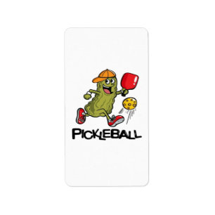 Etiqueta Dill funny jugando pickleball