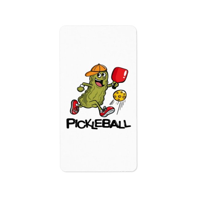 Etiqueta Dill funny jugando pickleball  (Frente)
