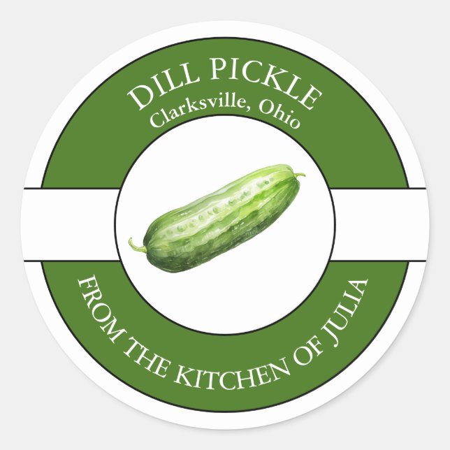 Etiqueta Dill Pickle (Anverso)