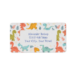 Etiqueta Dinosaurio lindo personalizado