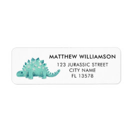 Etiqueta Dinosaurio Stegosaurus