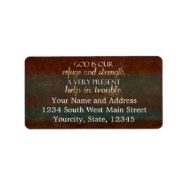 Etiqueta Dios es nuestro Refugio de la Biblia Cristiana Ver