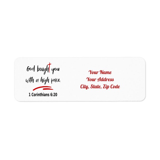 Etiqueta Dios te compró (Frente)