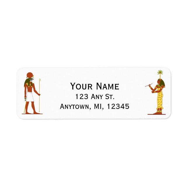 Etiqueta Dios Y Diosa Egipcios (Frente)