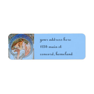 Etiqueta Diosa de la luna azul vintage