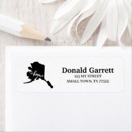 Etiqueta Dirección Alaska de esquema de estado de origen