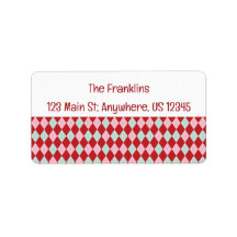 Dirección Argyle de Navidades rosados y de menta