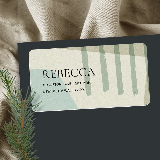 ETIQUETA DIRECCIÓN ARTÍSTICA AZUL AQUÍ SUAVE MODERNA ABSTRA (Subido por el creador)