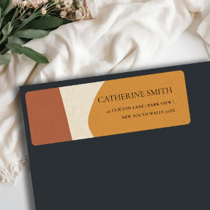 ETIQUETA DIRECCIÓN ARTÍSTICA MODERNA ABSTRACTA AMARILLA TER