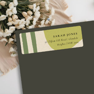 ETIQUETA DIRECCIÓN ARTÍSTICA MODERNA ABSTRACTA LIME VERDE K