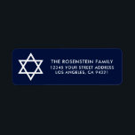 Etiqueta Dirección azul Bar Mitzvah y Bat Mitzvah<br><div class="desc">Barra Mitzvah y etiqueta de dirección azul Bat Mitzvah</div>