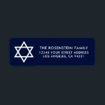 Etiqueta Dirección azul Bar Mitzvah y Bat Mitzvah<br><div class="desc">Barra Mitzvah y etiqueta de dirección azul Bat Mitzvah</div>