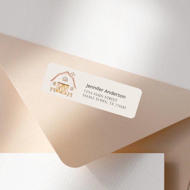 Etiqueta Dirección Baby Shower de amigos de Meadow Animals (Subido por el creador)