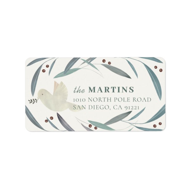 Etiqueta Dirección blanca de la crema de la cocina blanca (Frente)