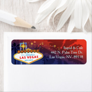 Etiqueta Dirección Boda de Red + Blue Unique Las Vegas
