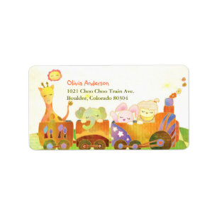 Etiqueta Dirección Cute Baby Animals