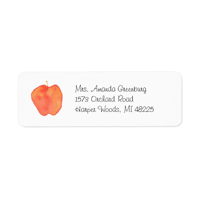 Etiqueta Dirección de Apple (Frente)
