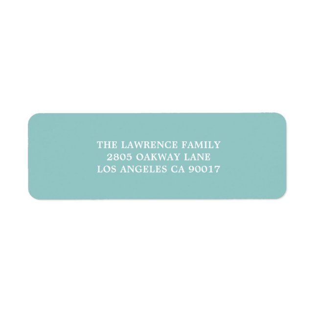 Etiqueta Dirección de Aqua White (Frente)