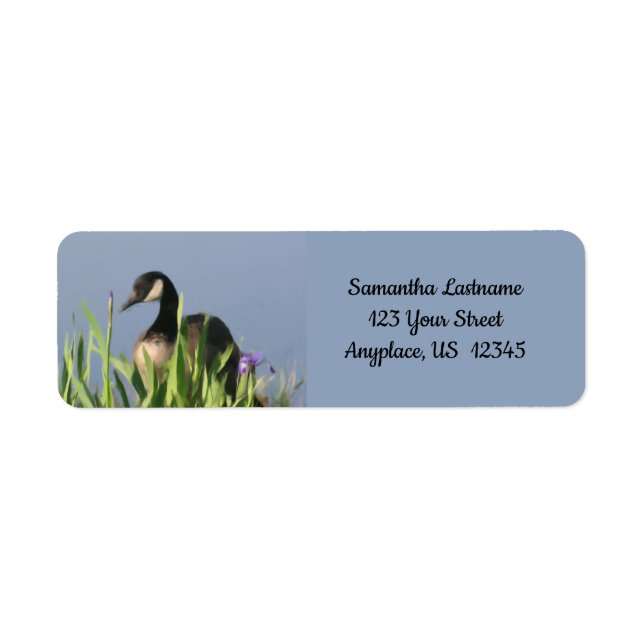 Etiqueta Dirección de Arte Animal de Canada Goose Irises (Frente)