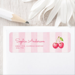 Etiqueta Dirección de Baby Shower de Cereza