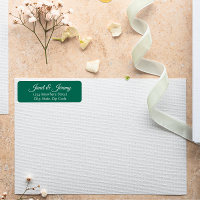 Dirección de Boda con Nombre Estilizado Verde Esme