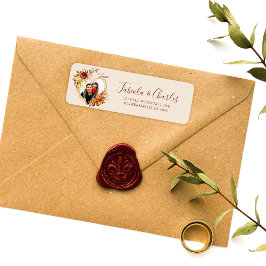 Etiqueta Dirección de Boda de Fotos de Amor Floral Boho Oto