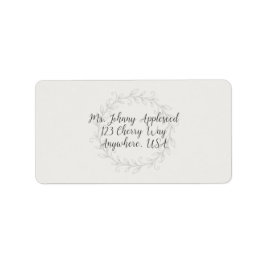 Etiqueta Dirección de Boda Emerald Vine