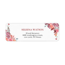 Dirección De Boda Floral De Coral Y Peach