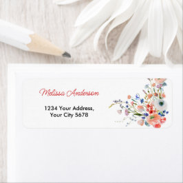 Etiqueta Dirección de boda floral elegante