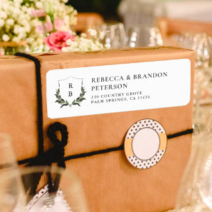 Etiqueta Dirección de boda floral vintage caprichosa chic
