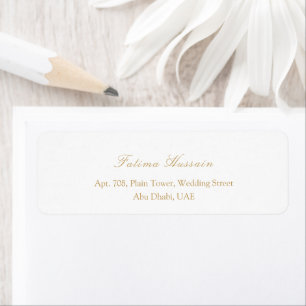 Etiqueta Dirección de Boda Minimalista Elegante con Letra D