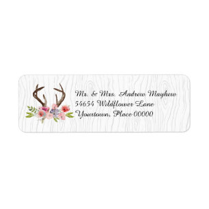 Etiqueta Dirección de Bois de los Wildflowers de las astas
