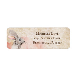 Etiqueta Dirección de conejo de conejo dulce