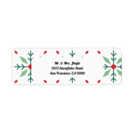 Etiqueta Dirección de copo de nieve