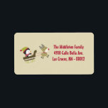 Etiqueta Dirección de correo de 1.25"x2.75" Tan Penguin Rud<br><div class="desc">Esta Moda personalizada de 1.25" x 2.75" y la etiqueta de moda para Navidades de renos Tan Penguin Rudolf con dirección de correo es a la vez moderna y de moda. Éstos se imprimen en etiquetas Avery® utilizando una impresora a fondo de la tecnología de impresión a todo color. Impreso...</div>