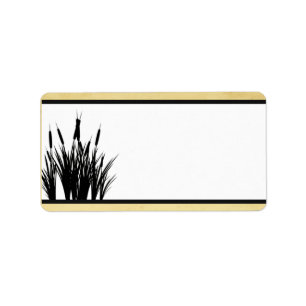 Etiqueta Dirección de correo de 1,25" x 2,75" Cattail/Drago