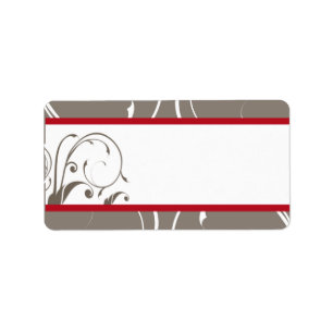 Etiqueta Dirección de correo de 1.25" x 2.75" Crimson Red G