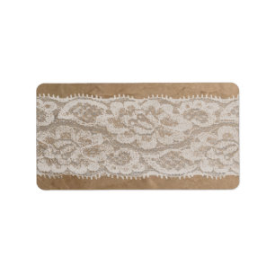 Etiqueta Dirección de correo de 1.25" x 2.75" Kraft Paper B