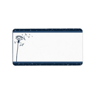 Etiqueta Dirección de correo de 1,25" x 2,75" Navy Blue Dan