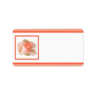Etiqueta Dirección de correo de 1,25" x 2,75" Rosa rosa/ros