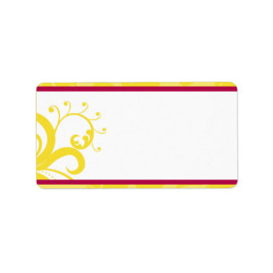 Etiqueta Dirección de correo de 1,25" x 2,75" Swir rosa cal