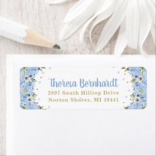 Etiqueta Dirección de cumpleaños del niño de Baby Shower Fl