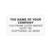 Dirección de devolución comercial de Personalizado