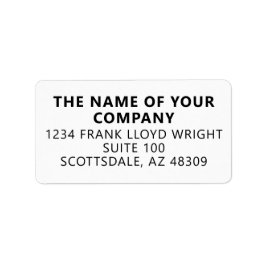 Etiqueta Dirección de devolución comercial de Personalizado