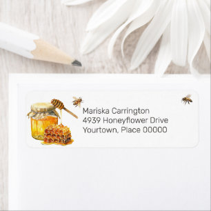 Etiqueta Dirección de devolución de abeja melífera