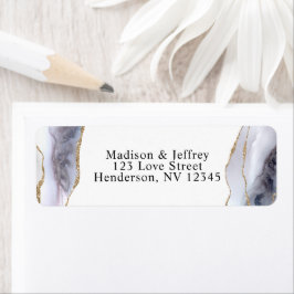 Etiqueta Dirección de devolución de Agante Azul de Purpurin